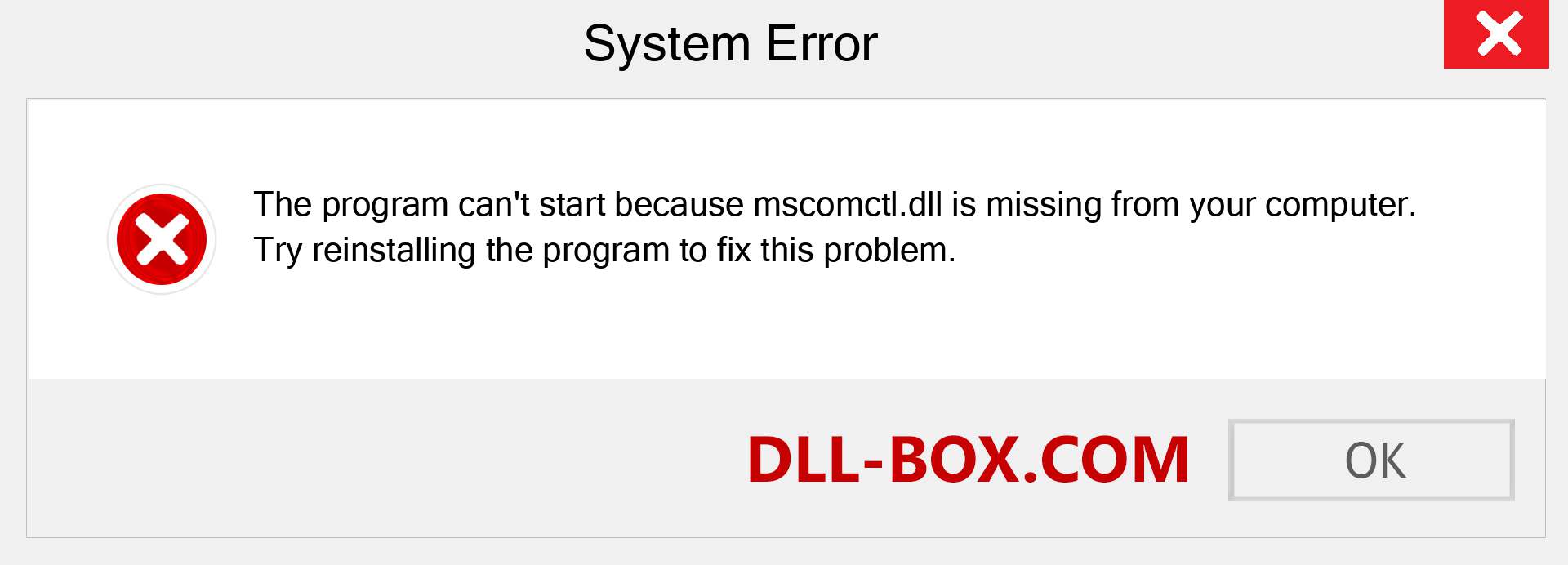  mscomctl.dll file is missing?. Download for Windows 7, 8, 10 - Fix  mscomctl dll Missing Error on Windows, photos, images
